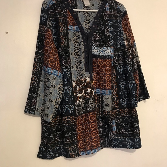 Serengeti Tops - Printed Tunic Size 1X Serengeti Tops - Printed Tunic Size 1X